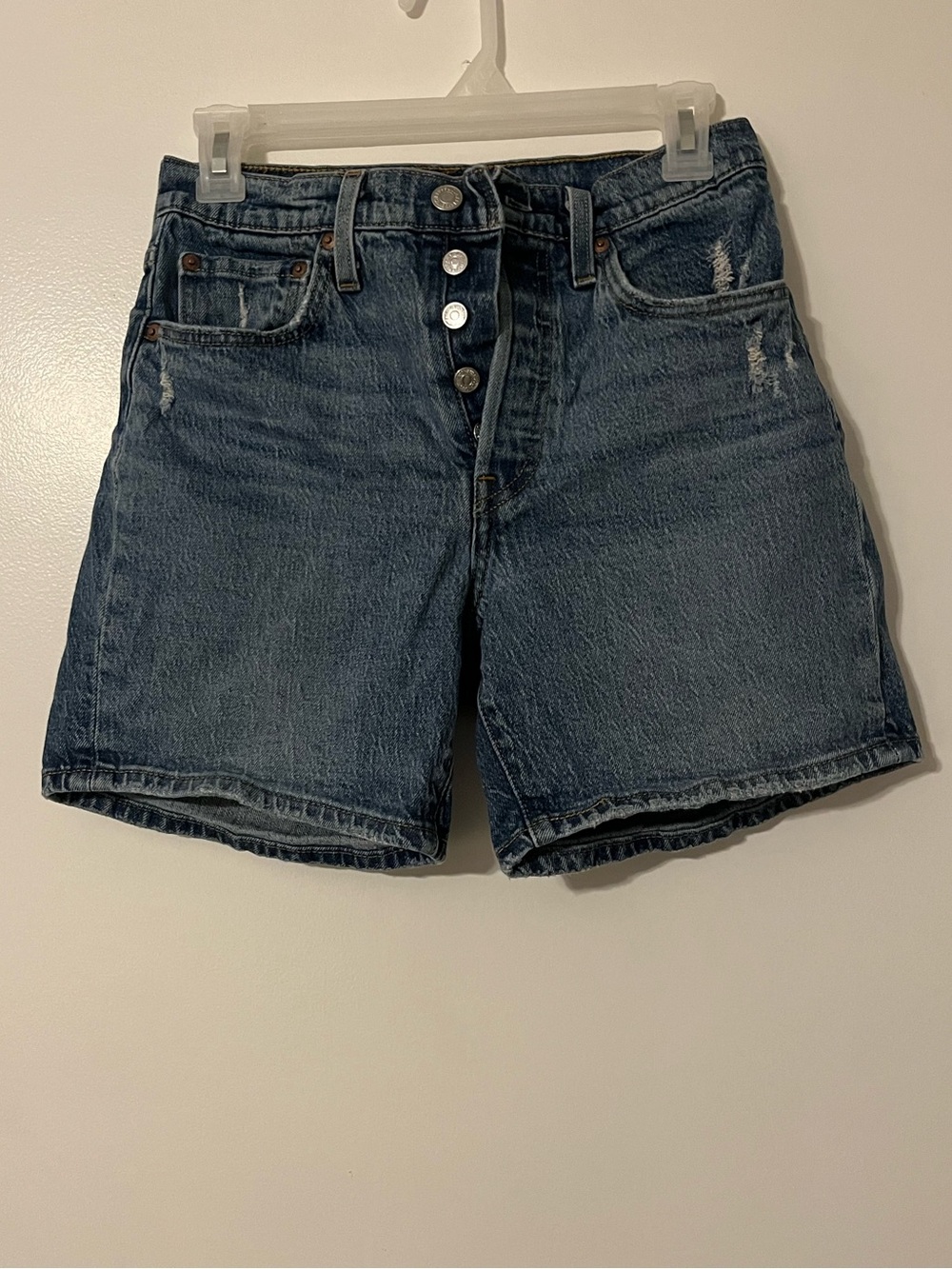 Levi's 501 Button-Fly Dark Blue Denim Shorts